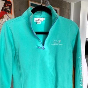 Vineyard Vines Quarter Zip - Shep - Green/Blue